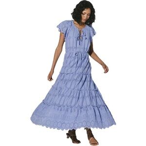 Cleobella Womens Mallory Ankle Dress in Sky size M VGUC